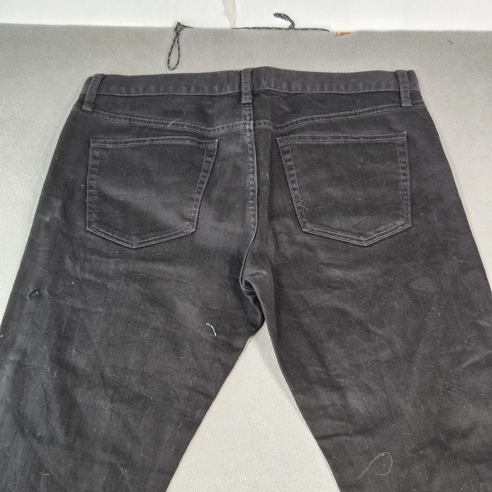 Uniqlo Selvedge Jeans Mens Black Denim‎ Straight Leg Classic Fits 33x30